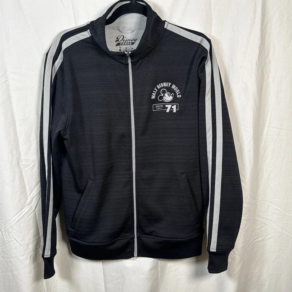 Disney Parks Jacket  Mens‎ S Dept 71 Parks Athletic Black Full Zip Mickey Mouse